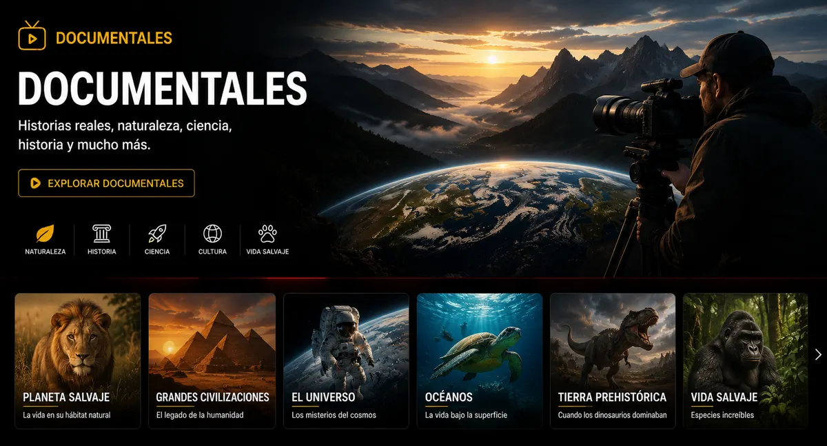 Paisaje natural con fauna salvaje en alta definición
