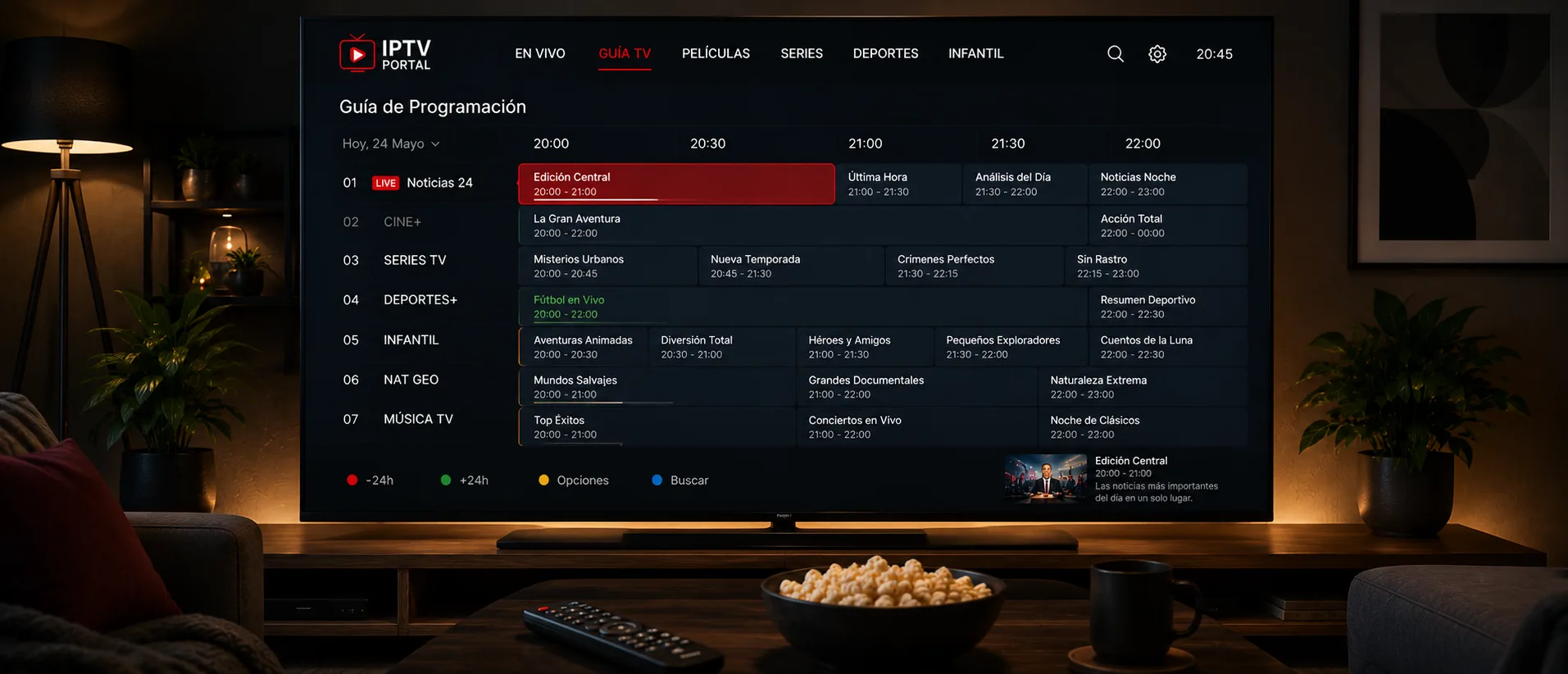 La guía EPG del IPTV, explicada