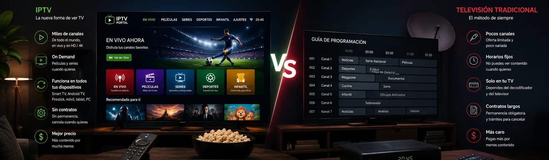 IPTV frente a la televisión tradicional