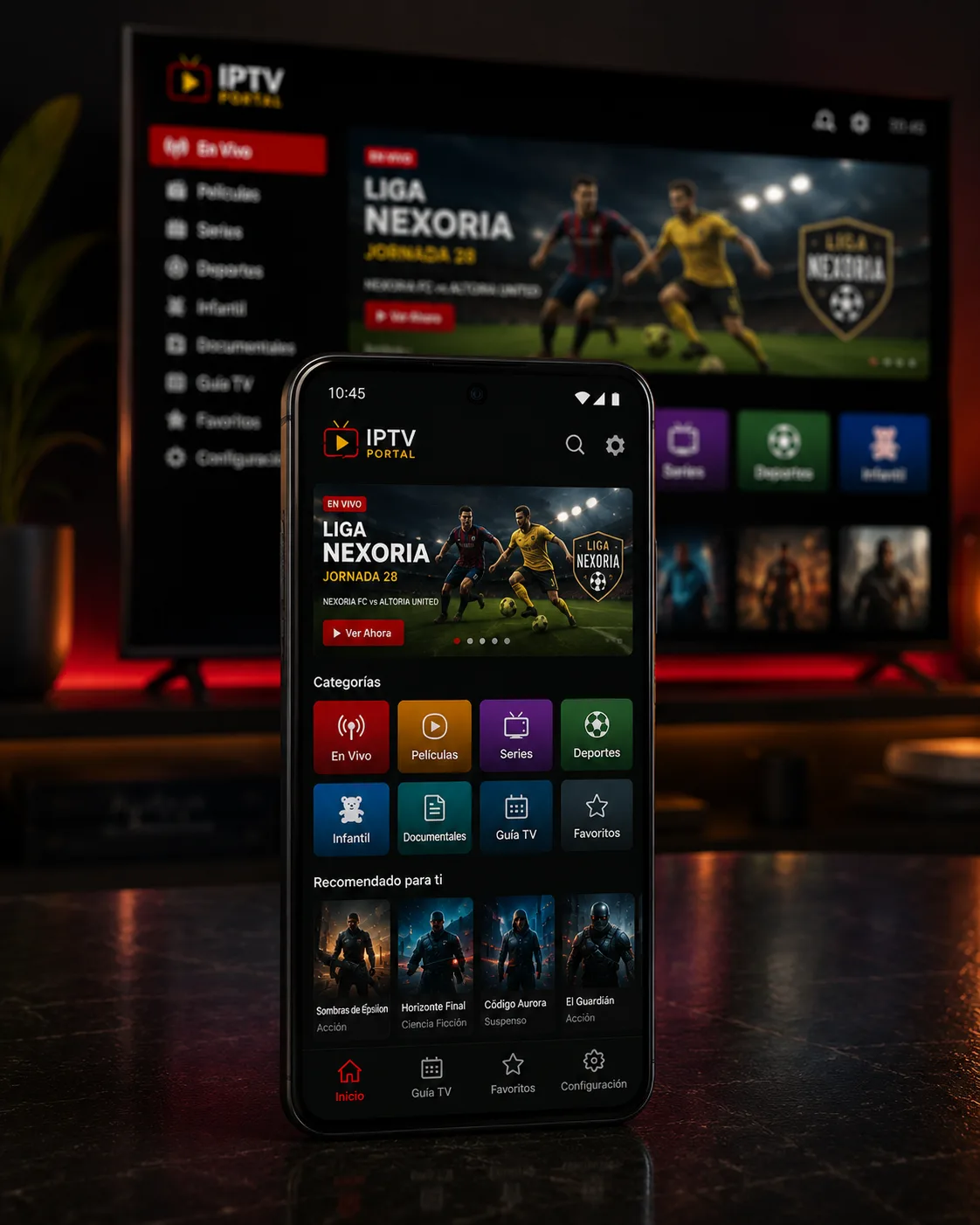 Android listo para configurar IPTV Portal
