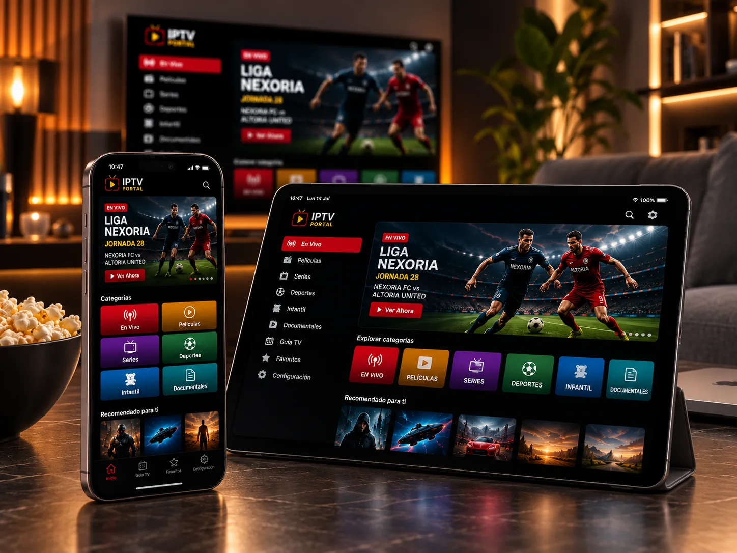 iPhone / iPad listo para configurar IPTV Portal